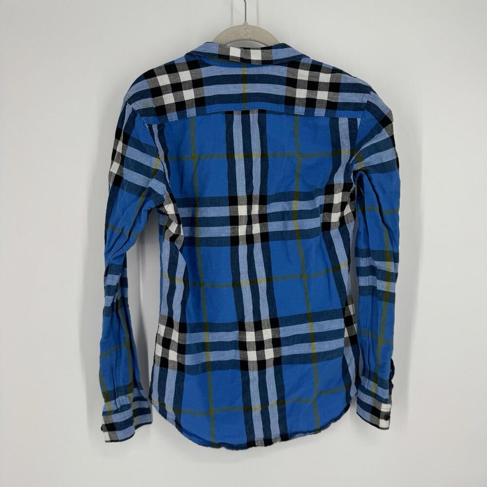 Burberry Blue Plaid Dress Shirt - Picture 6 of 6